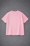 Woman with Cat Mask Printed Oversized Unisex Cotton Pink Tshirt - T-Shirt - 3