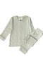 Girls' Pajama Set Avocado Patterned Water Green 100% Cotton Two Yarn Fabric Crew Neck - 4