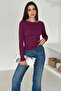 Women's Off-Shoulder Fit Blouse – Burgundy Glow - 2
