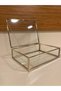 Decorative Box Brass and Glass Color Silver Medium Size 20X15 cm - 7