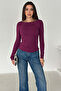 Women's Off-Shoulder Fit Blouse – Burgundy Glow - 5