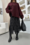 Plaid Patterned Asymmetrical Skirt - 4