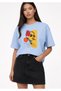 Women's Oversized T-Shirt Color Drawing Women's Bas Printed 00 Cotton T-Shirt