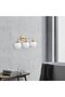 Shiny Gold Metal Sconce Wall Lamp E14 56X21X27 cm Bedroom and Living Room Lighting - 3