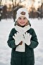 Unisex Teddy Bear Children's Scarf-Beret-Gloves Set of 3 (3-8 Years) - 4