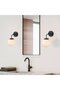 Black Metal Sconce Wall Lamp with Tufts E14 15X21X27 cm Living Room and Bedroom Lighting - 4