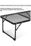 Primitive Lightweight Aluminum Folding Table, Portable Steel Mesh, for Home Stall Beach Camping & Pi - 4
