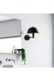 Black Metal Sconce E27 Wall Lamp 10X21X16 cm Living Room and Bedroom Lighting