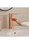 Elegant Rose Gold Copper Sink Faucet – Modern Single Handle, Warm Metallic Tone, Water-Saving