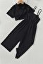 Girl's 2-Piece Combination Set Woven Shirt with Tie Detail