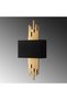 Shiny Gold Metal Sconce Wall Lamp E14 Compatible 10X21X16 cm Living Room and Bedroom - 4