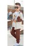 Boy's Corded Fabric Velvet 3-Piece Suit - Hooded Shirt Jacket Pants and Long Sleeve Bodysuit - 3