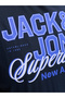 Jack Jones Jjelogo Tee Ss O-Neck 2 Col Ss26 Sn Pls Men's Navy Blue Large Size Tshirt 12289691-04 - 4