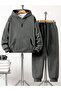 Child Hooded Tracksuit Set Bottom Top Set - 3