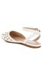 Women Eyelet Detail Flat Sandals in White - 3