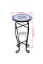 Mosaic Side Table Plant Table Blue White - 3