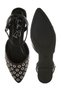 Women Metallic Eyelet Detail Flat Sandals in Black - 5