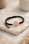 Black String Adjustable Lucky Bracelet with Flower of Life Figure - 4