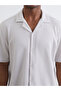 Beige Regular Fit Resort Collar Men's Shirt - 3