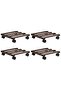 Plant Rollers 4 pcs Cedar Wood 25x25 cm