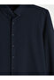 Giyçık Store Den Navy Blue Slim Fit Linen Mixed Men's Shirt - 6