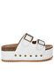 Women Studded Faux Leather Slip Ons in Off White - 2