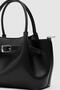 Polka Belted Hand and Crossbody Bag Black - 4