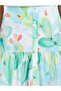 Women Floral Print Buttoned Ruffled Hem Maxi Skirt - 3
