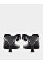Women Black Kitten Heel Sandals with Bow Detail - 4