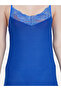Women Blue Self Design Lace Lingerie Set - 4