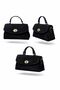 Orion Noir Black Suede Leather Hand & Shoulder Bag - 5