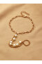 Faux Pearl Decor Hand Chain Ring Bracelets - 2