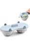 Microwave Double Egg Poacher Maker with Lid, Detachable Drain Basket Poached Egg Cooker Steamer