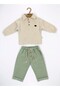 Polo Collar Trousers Muslin Fabric Eid Baby Boy Double Suit Set 2222 - 2