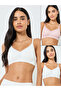 Pack of 2 - Pointelle T-Shirt Bra with Bow Detail