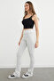 Fold Waist Flare Leggings Trousers - 5