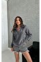 Gray Sweater with Zipper Collar