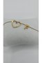 Stainless Steel Gold Color Heart Detailed Letter Bracelet – Letter F - 7