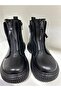 Children's Genuine Leather Orthopedic Boots Black - 3