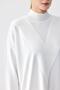 Tricot Tunic with V-Minke Detail on the Front, Ecru