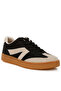 Women Contrasting Patchwork Chunky Sneakers in Black
