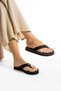 Perla Women's Fabric Basic Comfortable Flip Flops Does Not Hurt Pool Beach Slippers Flip Flops