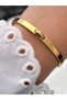 Yellow Steel Handcuff Cord Crystal Stone Women's Bracelet Frjw10024A-B 2 Year Warranty Gift Boxed