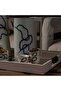 Beige Coffee Cups Set with Blue Beads Pattern - 8