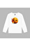 Furry Kiss Emoji Printed 3 Thread Non-Shardon Children's Sweatshirt (4-13 Years)