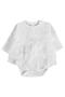 Ruffle Tulle 3-12 Months Snap Fastener Bodysuit - Ecru 9-12 Months