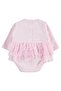 Ruffle Tulle 3-12 Months Snap Fastener Bodysuit - Pink 3-6 Months - 2