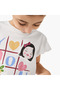 Printed T-shirt with Flutter Sleeves - 4
