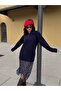 Women's Navy Blue Polo Neck Sweater Tunic Size 7036