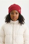 Children's Burgundy Thermal 100% Cotton Soft 2 Styles in 1 Beanie Premium Cuts Series - 4